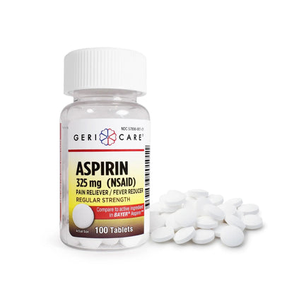 GeriCare Bottled Aspirin 325mg 100 Count Bottle (Pack of 1) - dailyvitalstore