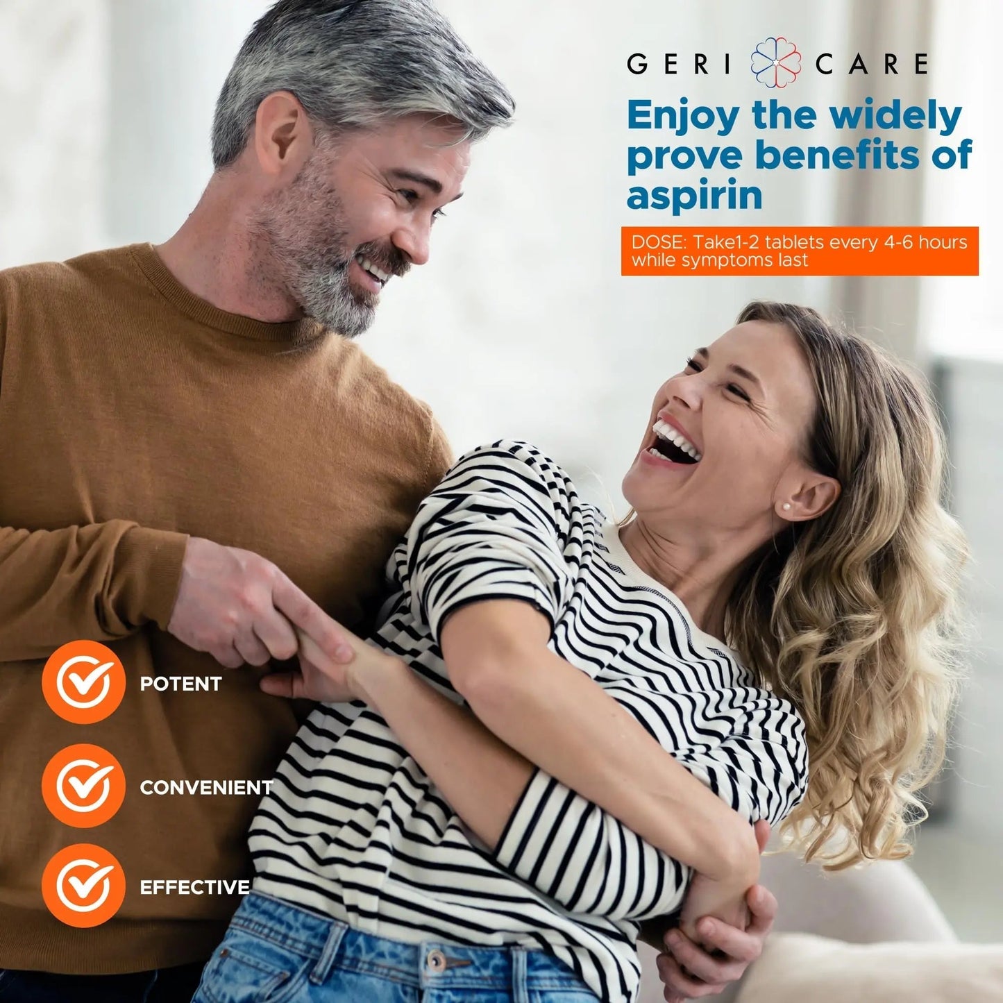 GeriCare Enteric Coated Aspirin Tablets 325mg (1000 Count) NSAID Pain Reliever & Fever Reducer for Adults- Regular Strength Aspirin for Headache Arthritis Menstrual & Muscle Pain - dailyvitalstore