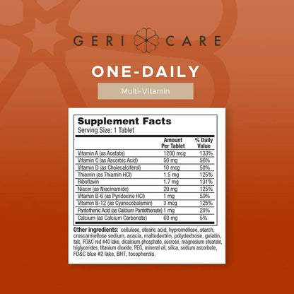GeriCare Multivitamin Supplement Tablets, (Bottle of 1000) - dailyvitalstore