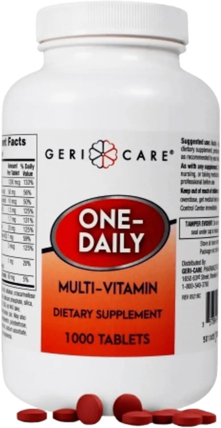 GeriCare Multivitamin Supplement Tablets, (Bottle of 1000) - dailyvitalstore