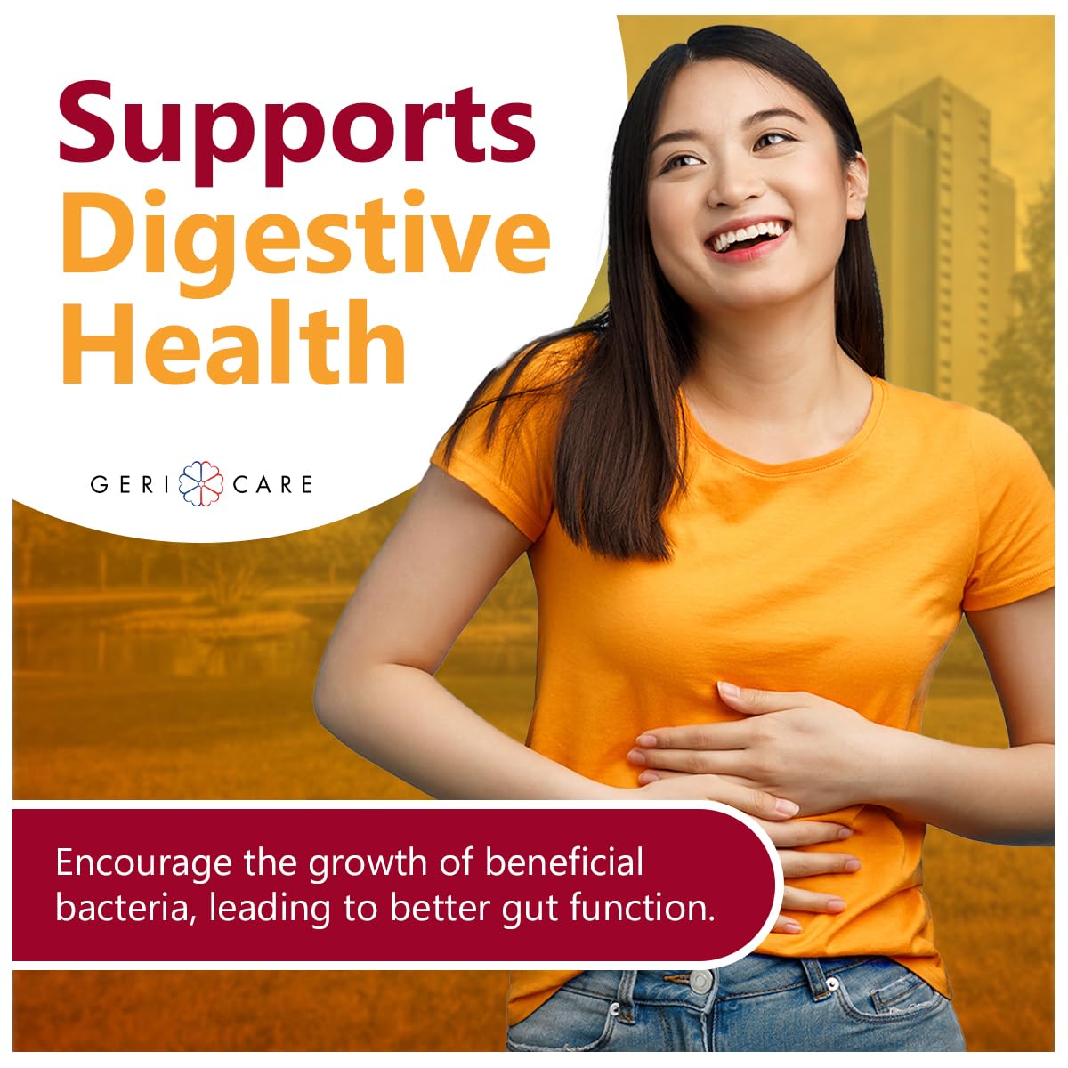 GeriCare Prebiotic Digestive Support, Gummies Compare to Metamucil Fiber Gummies, Berry Flavor, 72 Count, Plant-Based Fiber for Gut Health, Non-GMO, - dailyvitalstore