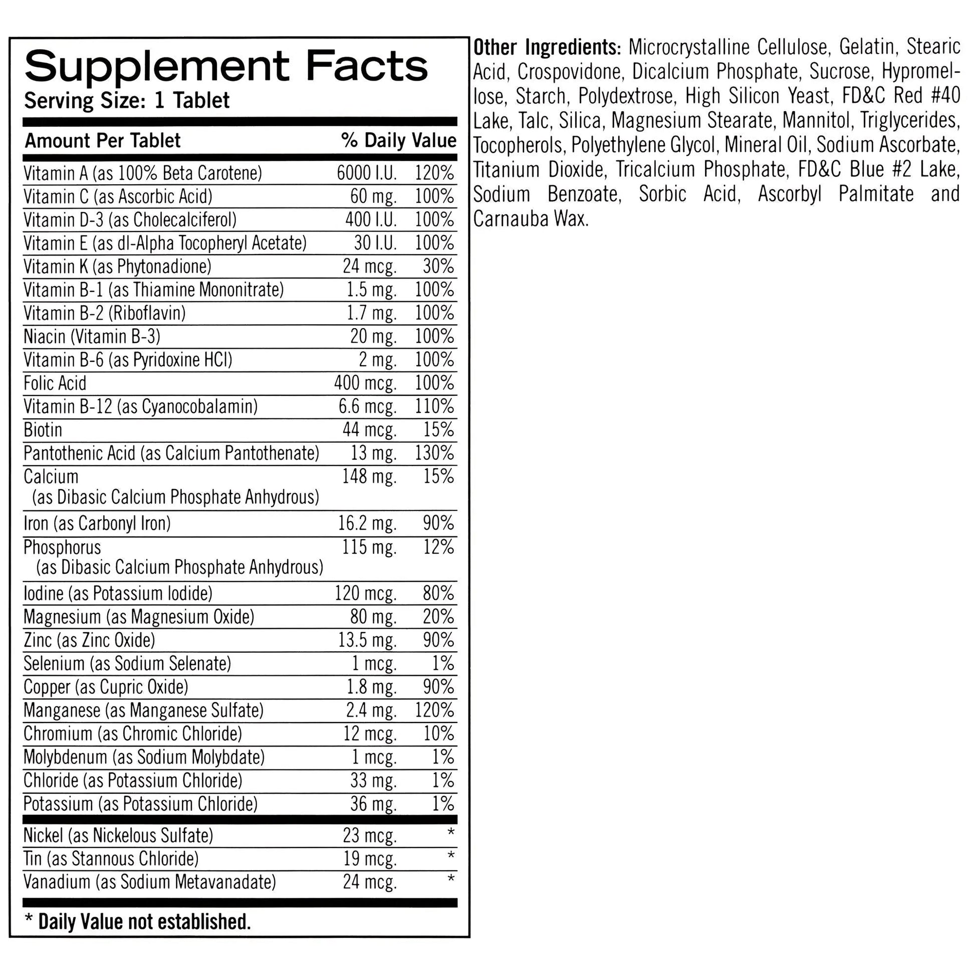 Geritol Multi-Vitamin Nutritional Support Tablets, Balance of 26 Essential Vitamins and Minerals, 100-Count Bottles (Pack of 2) - dailyvitalstore