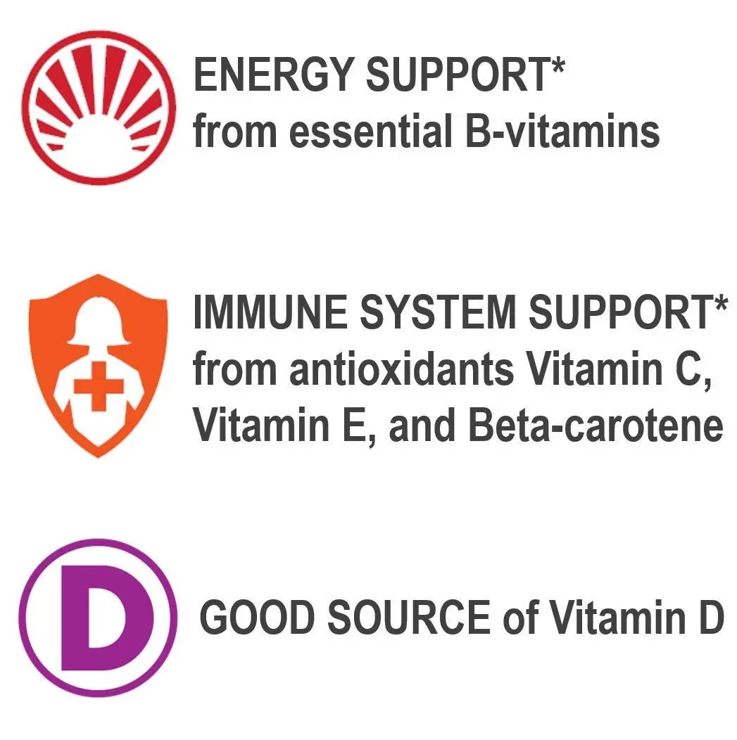 Geritol Multi-Vitamin Nutritional Support Tablets, Balance of 26 Essential Vitamins and Minerals, 100-Count Bottles (Pack of 2) - dailyvitalstore