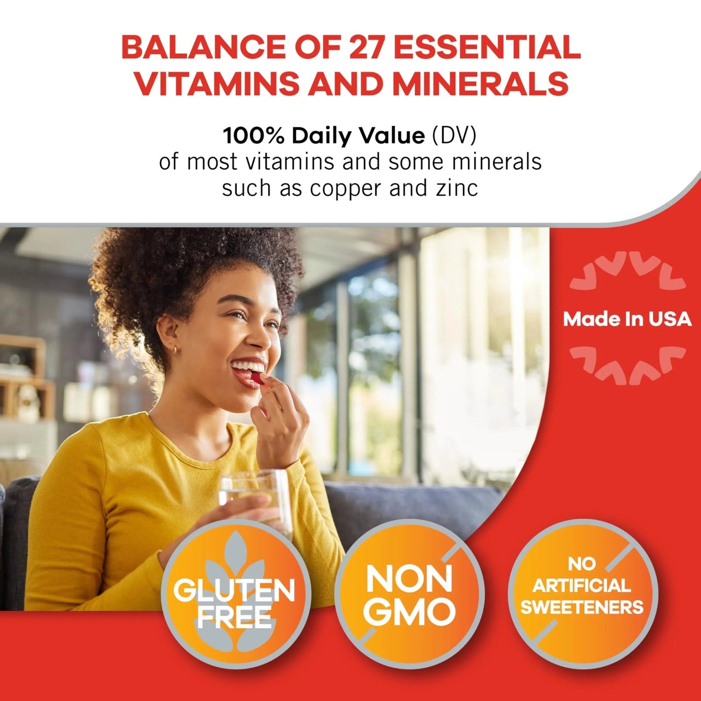 Geritol, Multivitamin Supplement, Contains Antioxidants, Vitamins B, C, E & D and Iron, 27, Minerals, Gluten-Free - dailyvitalstore