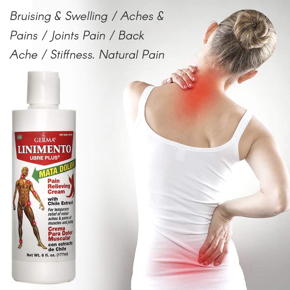 Germa Liniment Udder Plus. Natural Topical Analgesic Ointment. Relief for Pain and Aches in Joints and Back. With Chile Extract. 6 oz - dailyvitalstore