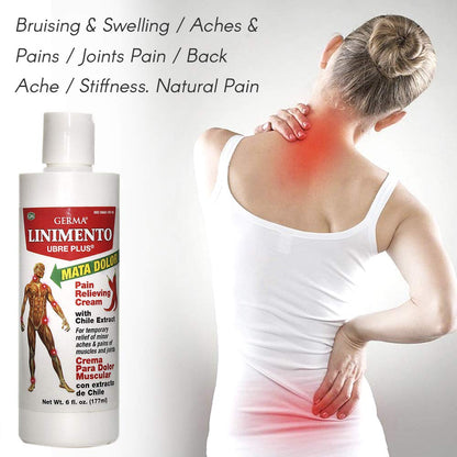 Germa Liniment Udder Plus. Natural Topical Analgesic Ointment. Relief for Pain and Aches in Joints and Back. With Chile Extract. 6 oz - dailyvitalstore