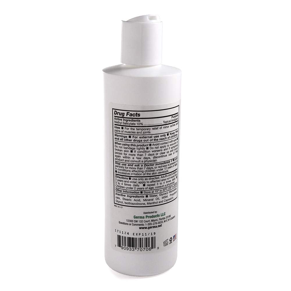 Germa Liniment Udder Plus. Natural Topical Analgesic Ointment. Relief for Pain and Aches in Joints and Back. With Chile Extract. 6 oz - dailyvitalstore