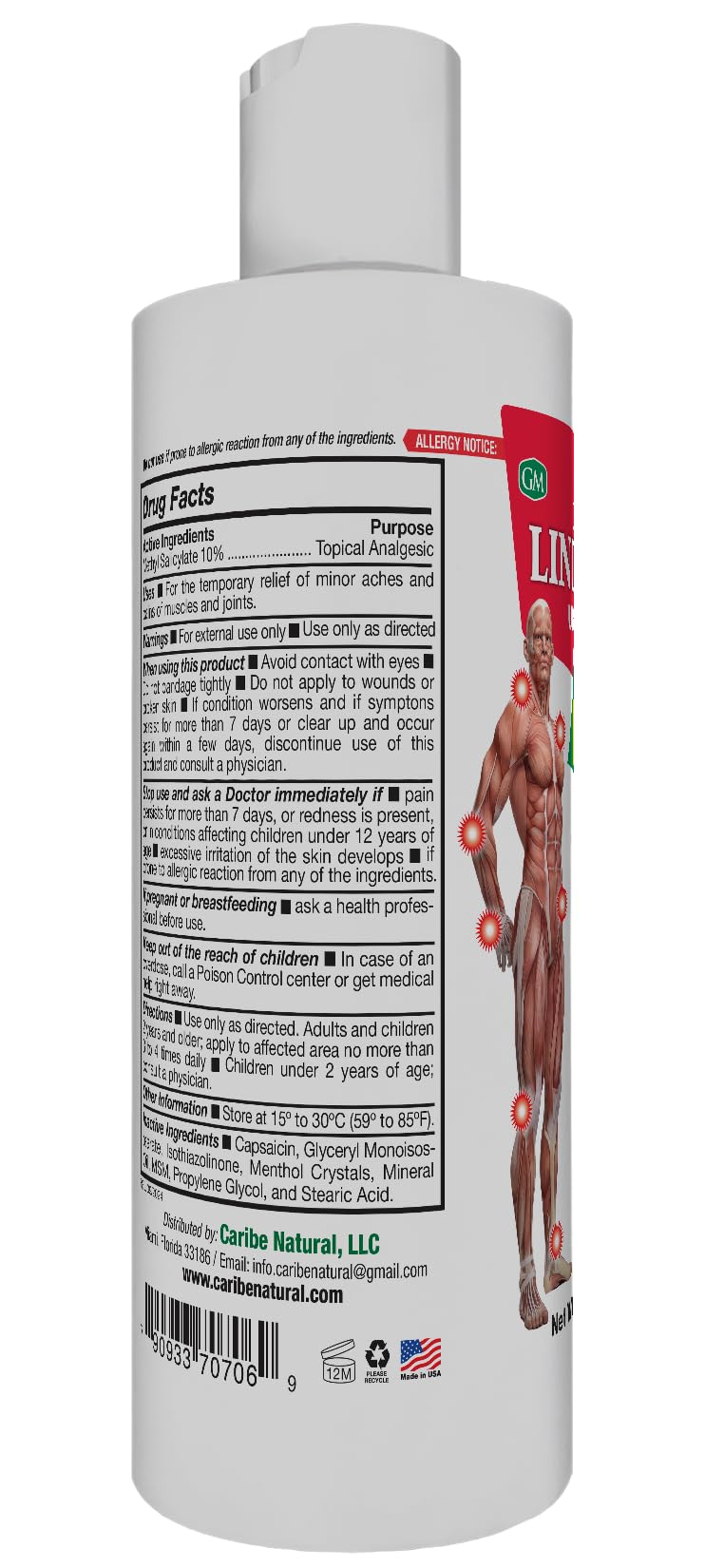 Germa Liniment Udder Plus. Natural Topical Analgesic Ointment. Relief for Pain and Aches in Joints and Back. With Chile Extract. 6 oz. Pack of 3 - dailyvitalstore