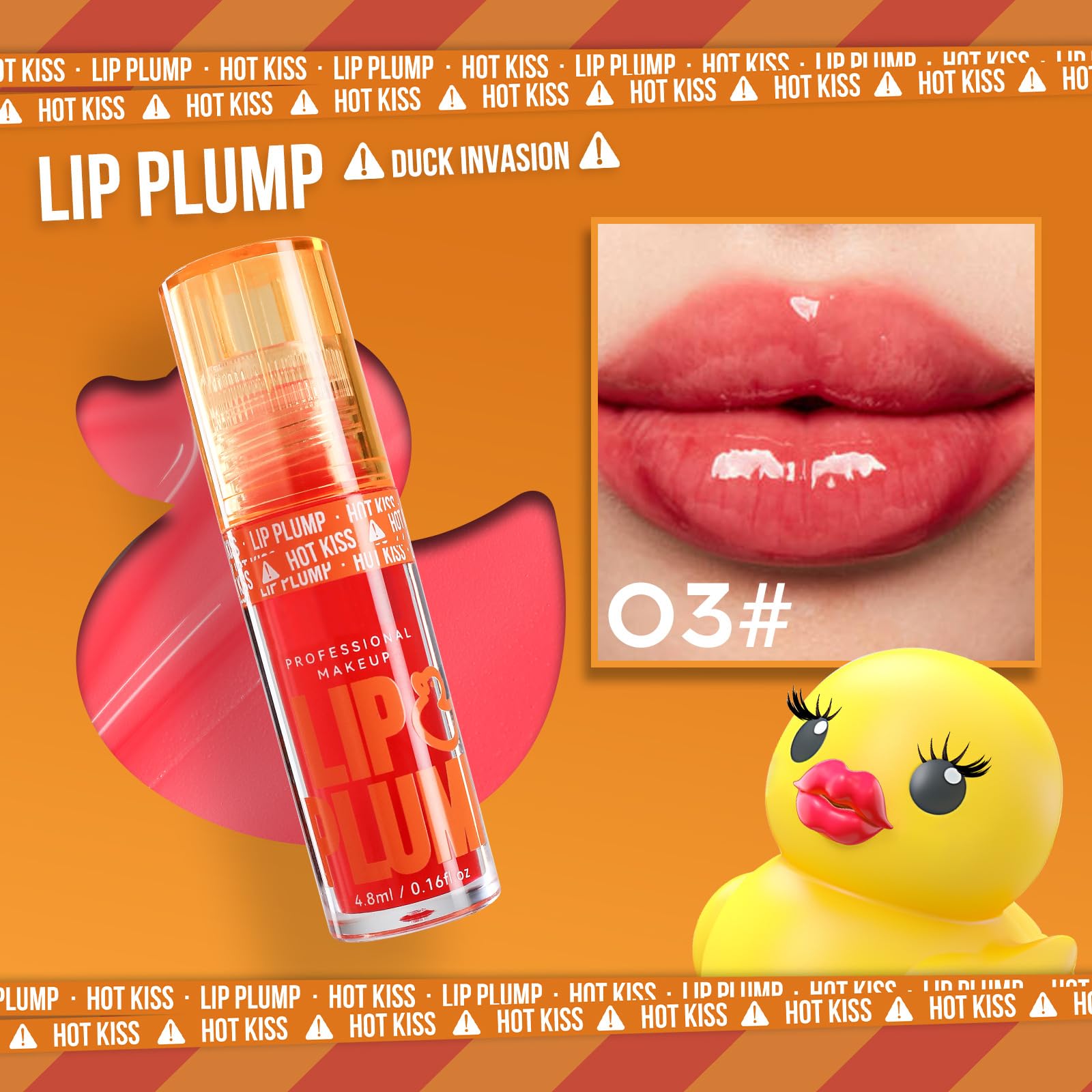 GHFCZOO 3 Colors Duck Lip Plumper Gloss, Hydrating Glitter Shine Primer Lip Tint, Non-Sticky Korean Plumping Lip Oil, Moisturizing Tinted Lip Balm for Sexy, Glossy Lips (Set A, 3pcs/set) - dailyvitalstore