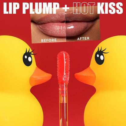GHFCZOO 3 Colors Duck Lip Plumper Gloss, Hydrating Glitter Shine Primer Lip Tint, Non-Sticky Korean Plumping Lip Oil, Moisturizing Tinted Lip Balm for Sexy, Glossy Lips (Set A, 3pcs/set) - dailyvitalstore