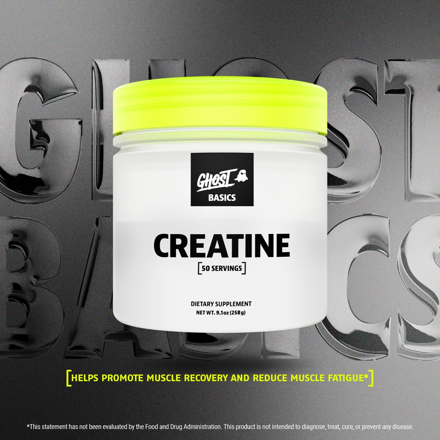 GHOST Basics Creatine Monohydrate Powder for Men & Women – 5G Creapure Creatine Workout Supplement for Muscle Gain – Vegan, Soy Free & Gluten Free - 50 Servings - dailyvitalstore
