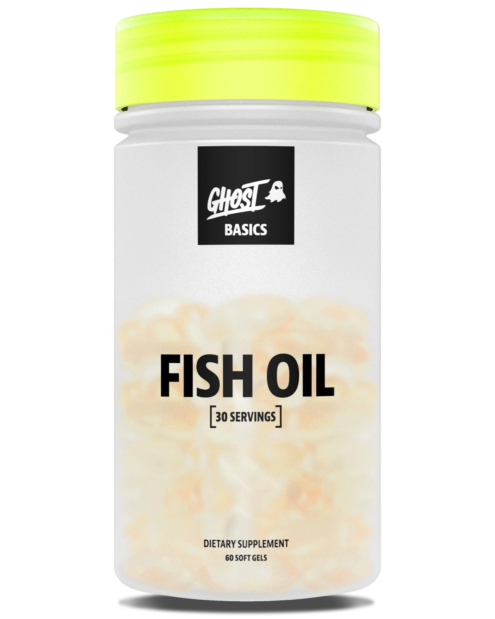 GHOST Basics Fish Oil Supplement, 3000MG Daily Omega 3 Fatty Acids with DHA & EPA for Brain, Heart Health & Immunity Support - Gluten-Free & Soy-Free - 60 Enteric Coated Softgels - dailyvitalstore