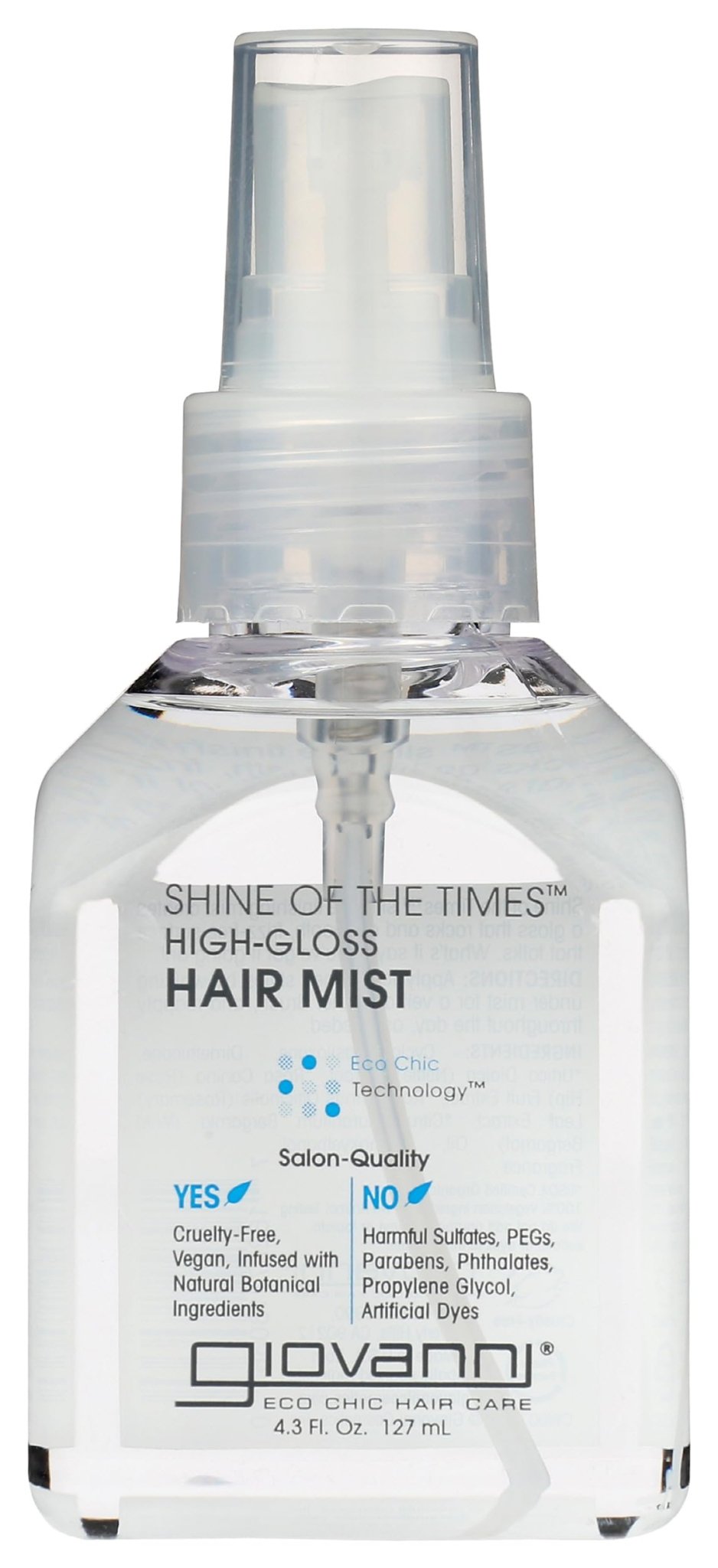 GIOVANNI Shine of the Times Finishing High-Gloss Hair Mist - Anti Frizz Hair Products, Color Safe, Salon Quality, Cruelty-Free, No Parabens, Infused with Natural Botanical Ingredients - 4.3 oz - dailyvitalstore