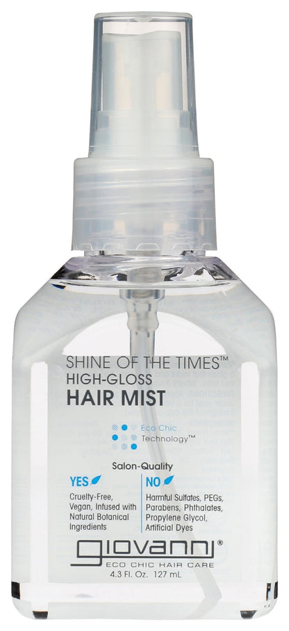 GIOVANNI Shine of the Times Finishing High-Gloss Hair Mist - Anti Frizz Hair Products, Color Safe, Salon Quality, Cruelty-Free, No Parabens, Infused with Natural Botanical Ingredients - 4.3 oz - dailyvitalstore