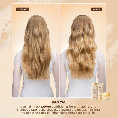 Gisou Honey Gloss Hair Therapy Trio - Mini Shampoo, Hair Mask and Conditioner for smoother, stronger and glossier hair - dailyvitalstore