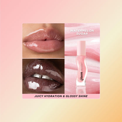 Gisou Honey Infused Hydrating Lip Oil, Nourishing Lip Moisturizer for Dry Lips (Watermelon Sugar) - dailyvitalstore