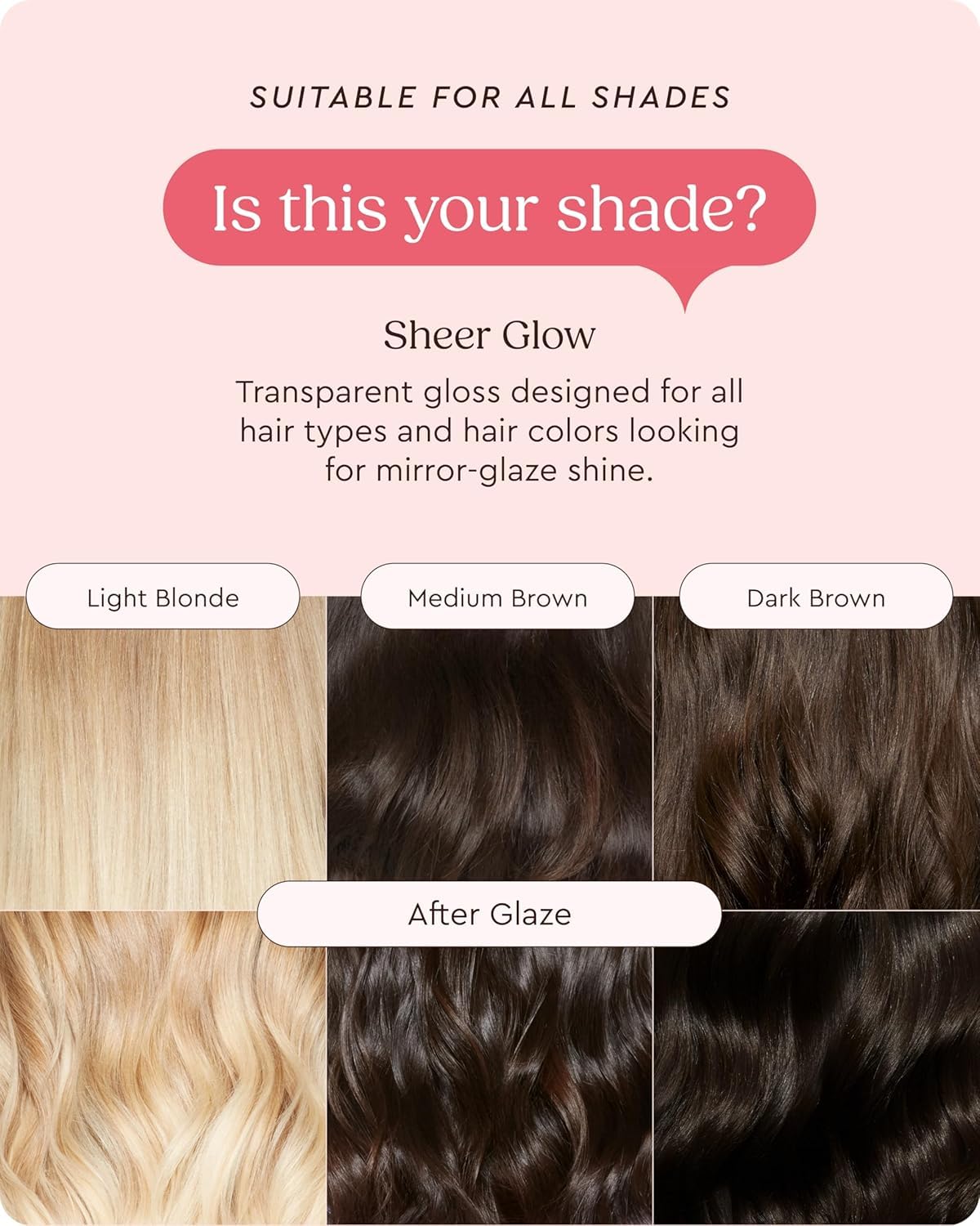 Glaze Supergloss Sheer Glow Clear Hair Gloss Mini – Smooths, Lightweight, Adds Mirror Shine & Improves the look of Damaged Hair – Travel Size 1.7 oz - dailyvitalstore