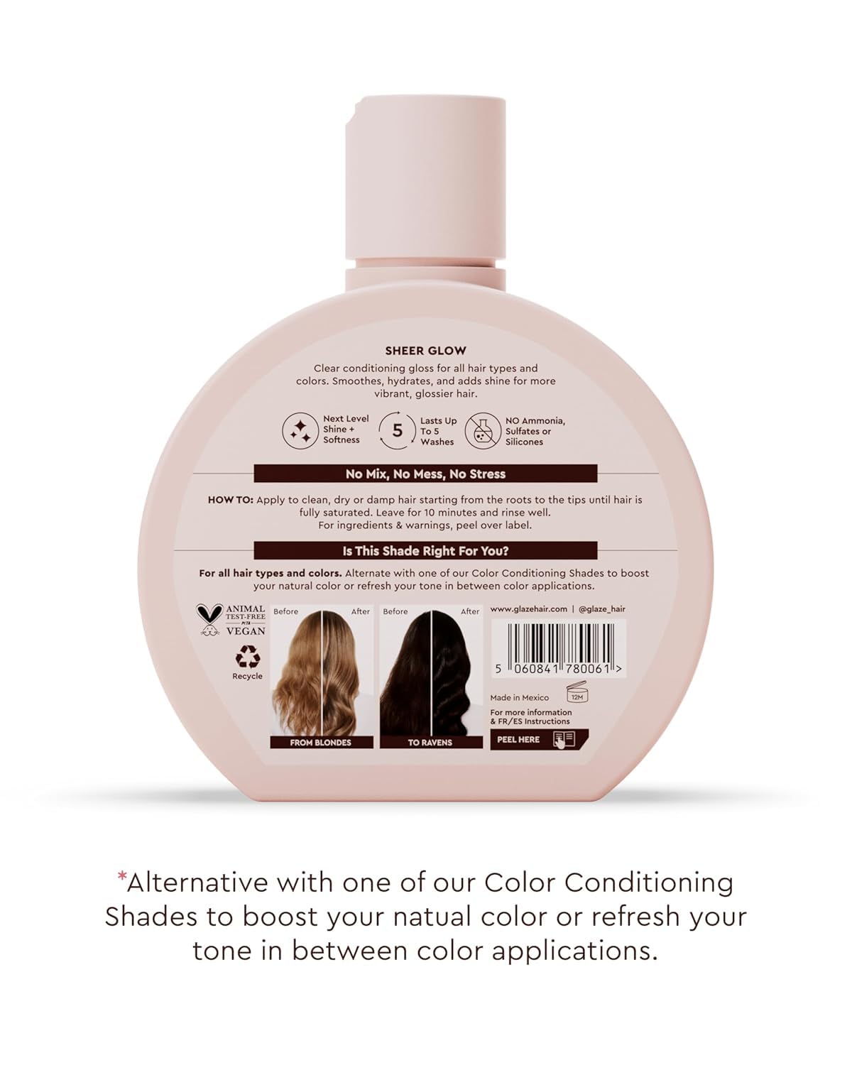 Glaze Supergloss Sheer Glow Clear Hair Gloss Mini – Smooths, Lightweight, Adds Mirror Shine & Improves the look of Damaged Hair – Travel Size 1.7 oz - dailyvitalstore