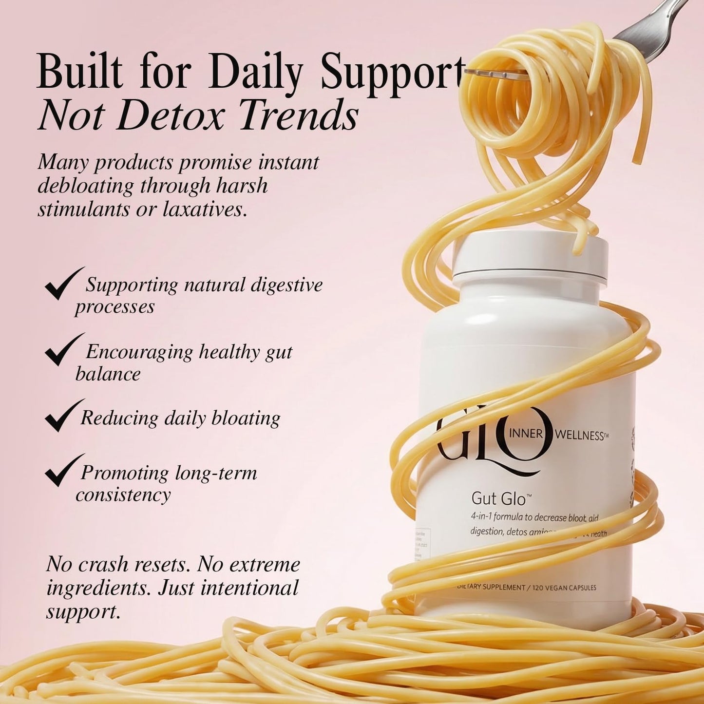 GLO Inner Wellness Gut Glo Natural Bloating Relief, Gut Health, Digestion & Constipation Aid 4-in-1 Probiotic, Digestive Enzyme, Magnesium - dailyvitalstore