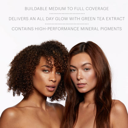 Glo Skin Beauty Satin Cream Foundation Makeup for Face, Beige Medium - Full Coverage, Semi Matte Finish, Conceal Blemishes & Even Skin Tone - dailyvitalstore