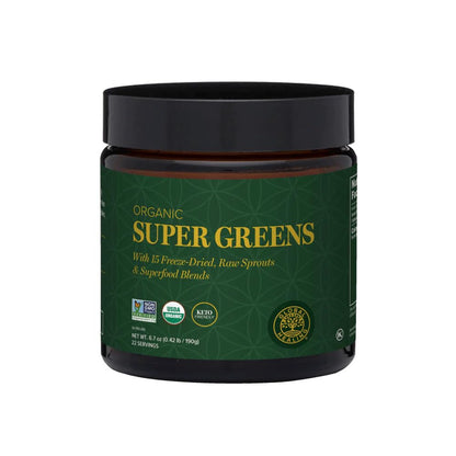Global Healing Organic Super Greens Powder Blend - Greens Superfood Powder with 15 Raw Whole Sprouts - Delicious Green Juice Smoothie Mix for Daily Nutrition - Non-GMO, Gluten-Free Greens Supplements - dailyvitalstore