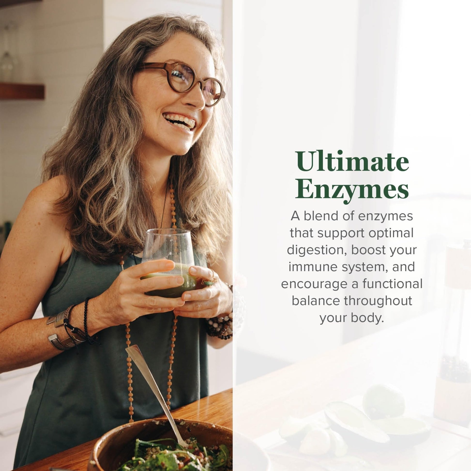 Global Healing - Ultimate Enzymes - Systemic & Digestive Enzymes Supplement for Healthy Digestion, Immune System Boost & Natural Gut Health, Digestive Enzyme for Women & Men, Lipase - dailyvitalstore