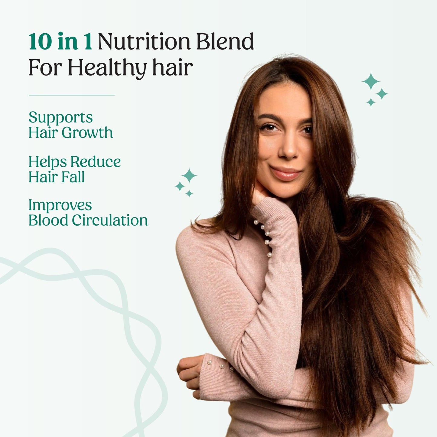 Glosense Hair You Glo – Plant-Based Biotin Supplement | Hair Growth Drink | Natural Hair Vitamins Powder with Amla, Sea Buckthorn, Gotu Kola | No Added Sugar, No Added Flavours | 30 Servings - dailyvitalstore