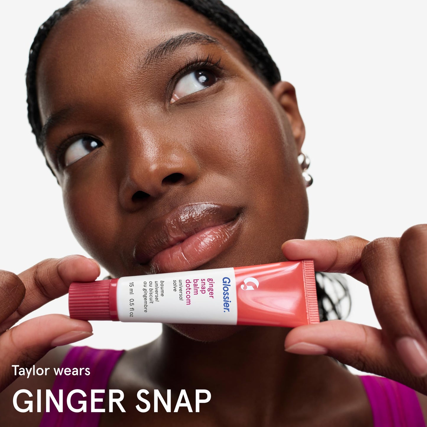 Glossier Balm Dotcom Hydrating Lip Balm Duo - Peppermint Bark & Ginger Snap - Lanolin, Beeswax & Castor Oil for Dry Lips - Nourishing Lip Care Gift Set, 2 x 15ml - dailyvitalstore