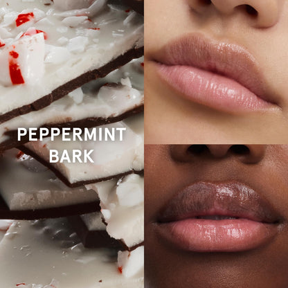 Glossier Balm Dotcom Hydrating Lip Balm Duo - Peppermint Bark & Ginger Snap - Lanolin, Beeswax & Castor Oil for Dry Lips - Nourishing Lip Care Gift Set, 2 x 15ml - dailyvitalstore