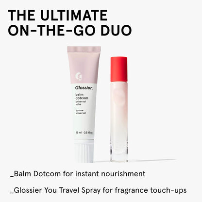 Glossier Balm Dotcom Hydrating Lip Balm - Universal Salve, Up to 12Hr Moisture - Lanolin, Beeswax & Castor Oil for Dry Lips, Cuticles & Skin - Original, Clear Fragrance-Free, 15ml - dailyvitalstore