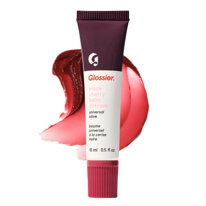 Glossier Balm Dotcom Hydrating Tinted Lip Balm - Universal Salve, Up to 12Hr Moisture for Dry Lips, Cuticles & Skin - Lanolin, Beeswax & Castor Oil - Black Cherry, Burgundy Tint, 15ml - dailyvitalstore