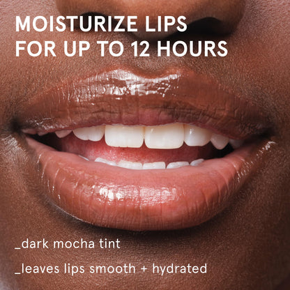 Glossier Balm Dotcom Hydrating Tinted Lip Balm - Universal Salve, Up to 12Hr Moisture for Dry Lips, Cuticles & Skin - Lanolin, Beeswax & Castor Oil - Espresso, Mocha Tint, 15ml - dailyvitalstore