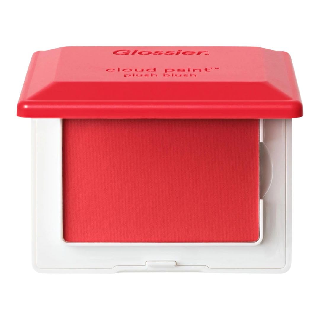 Glossier Cloud Paint Plush Blush - Burst, Bright Red - Soft Matte Buildable Long Wearing Blurring Cream-to-Powder - dailyvitalstore
