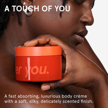 Glossier Crème de You Dry-Touch Body Butter - Signature You Fragrance Scented Body Cream for Dry Skin & 24 Hour Hydration - Shea Butter & Jojoba Oil - Warm & Spicy - Dermatologist-Tested, Vegan, 215ml - dailyvitalstore