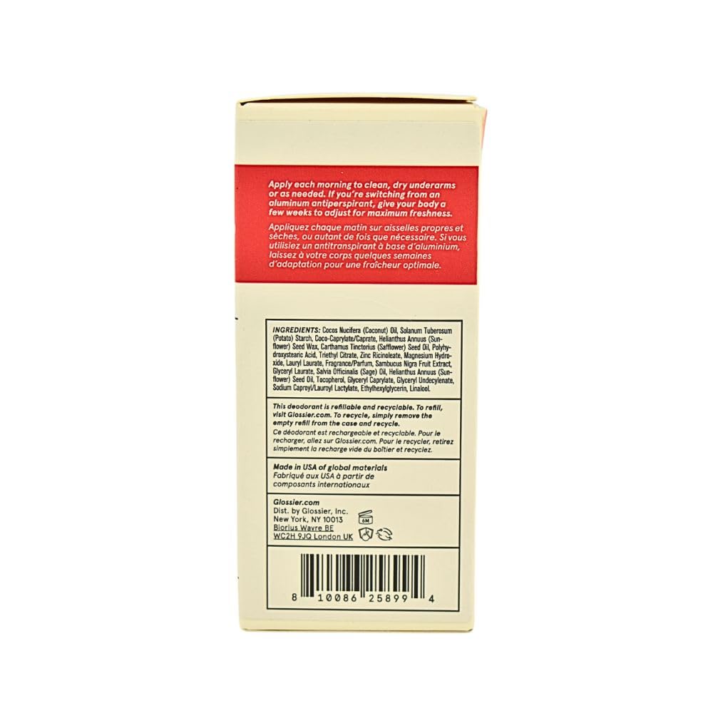 Glossier Deodorant Refillable Holiday Gift Set: Aluminum-Free Stick 2.2 oz + YOU Refill – Coconut Oil Base, Warm & Spicy - dailyvitalstore