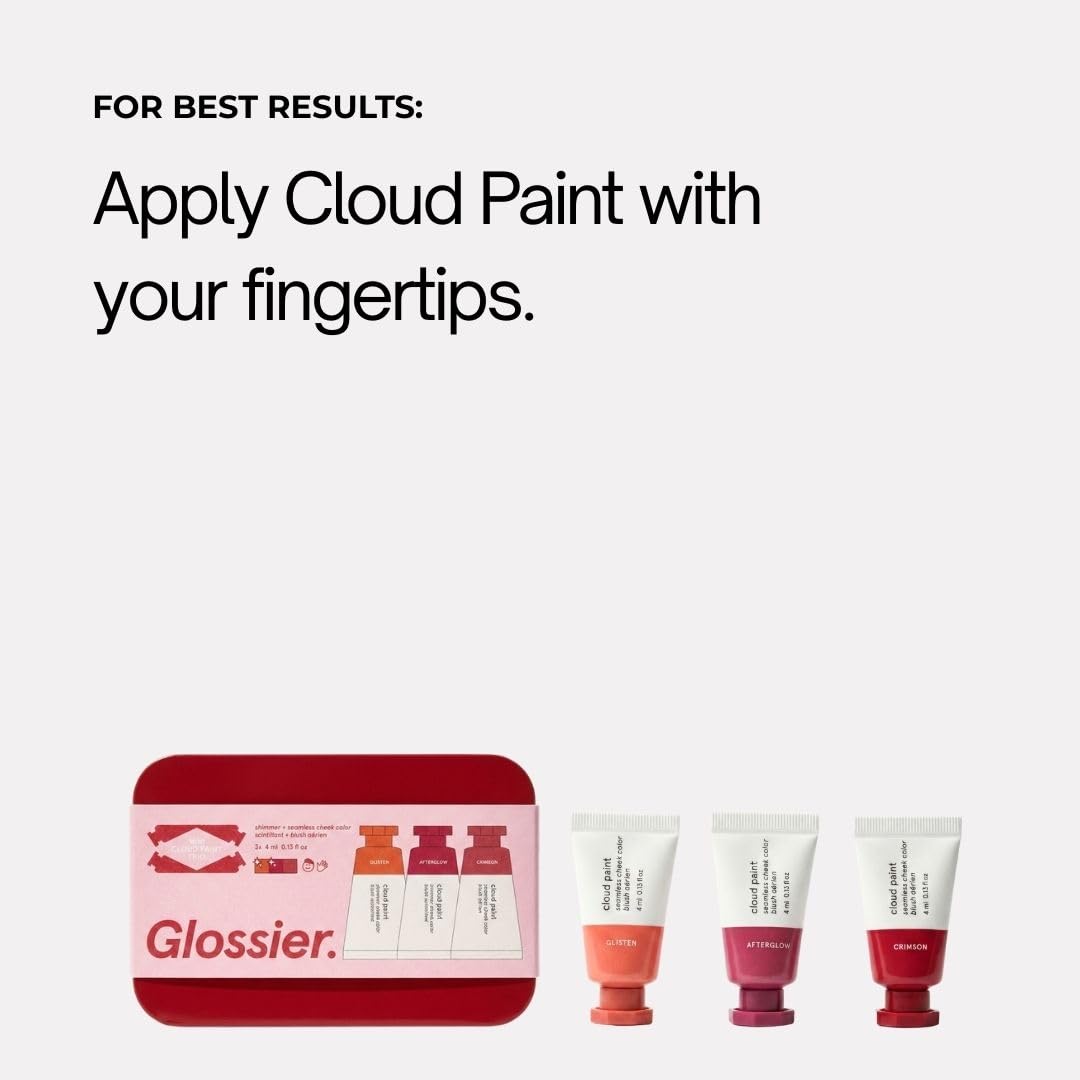 Glossier Mini Cloud Paint Blush Trio Holiday Gift Set: Crimson, Glisten & Afterglow - dailyvitalstore