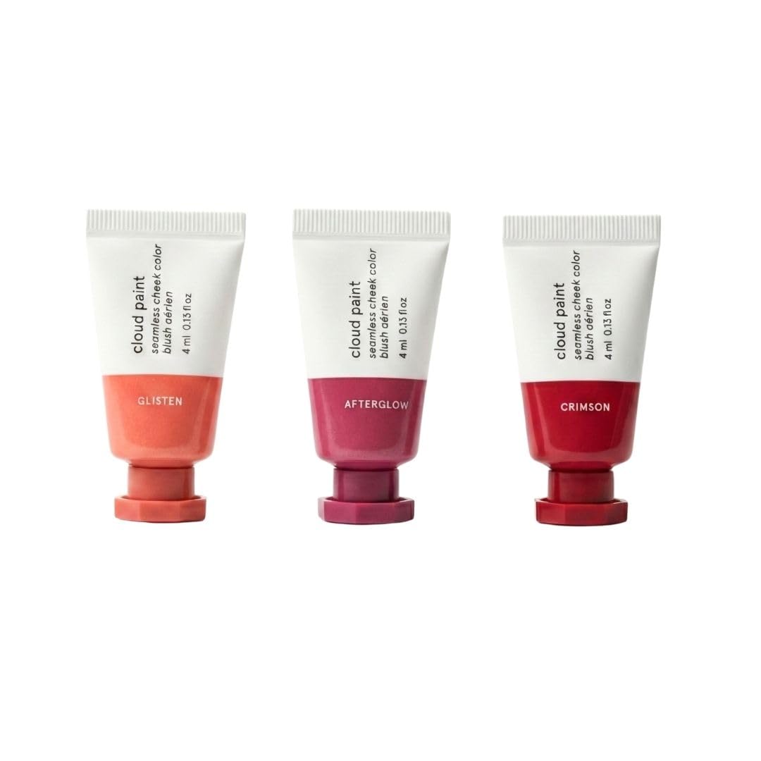 Glossier Mini Cloud Paint Blush Trio Holiday Gift Set: Crimson, Glisten & Afterglow - dailyvitalstore