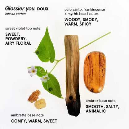 Glossier You Doux Eau de Parfum - Unisex Fragrance for Men & Women, Skin-Scent Enhancer Smells Different on Everyone - Earthy Woody Perfume with Sweet Violet, Palo Santo & Ambrox Base Notes, 100ml - dailyvitalstore