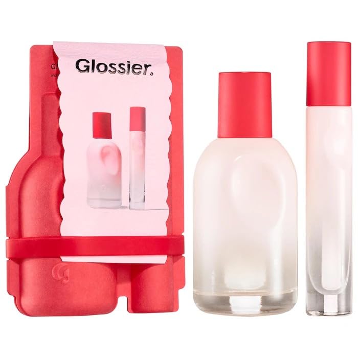 Glossier You Limited Edition Eau de Parfum Holiday Gift Set - Full Size Spray (1.7oz / 50ml) and Travel Size Rollerball (0.27oz / 8ml) - dailyvitalstore