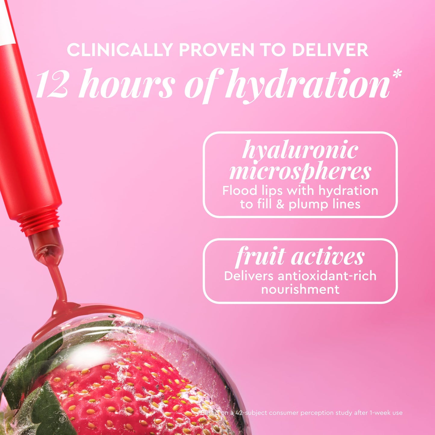 Glow Recipe Glass Balm Lip Treatment - 12Hr Hydrating Lip Balm & Moisturizer with Hyaluronic Acid to Smooth, Plump & Protect from Dryness - Sheer Pinky Red Tint, Strawberry Bingsoo (15 ml) - dailyvitalstore