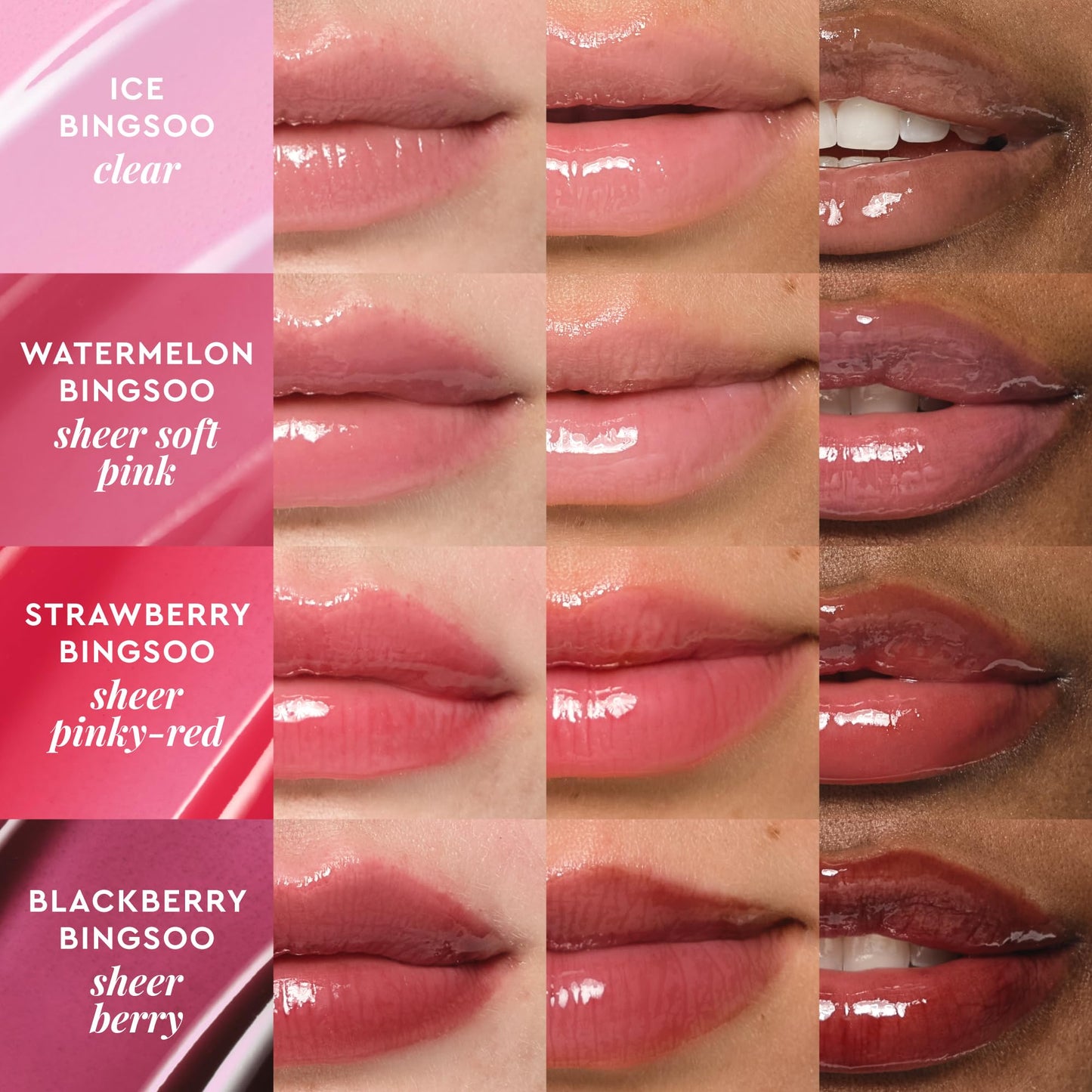 Glow Recipe Glass Balm Lip Treatment - 12Hr Hydrating Lip Balm & Moisturizer with Hyaluronic Acid to Smooth, Plump & Protect from Dryness - Sheer Pinky Red Tint, Strawberry Bingsoo (15 ml) - dailyvitalstore