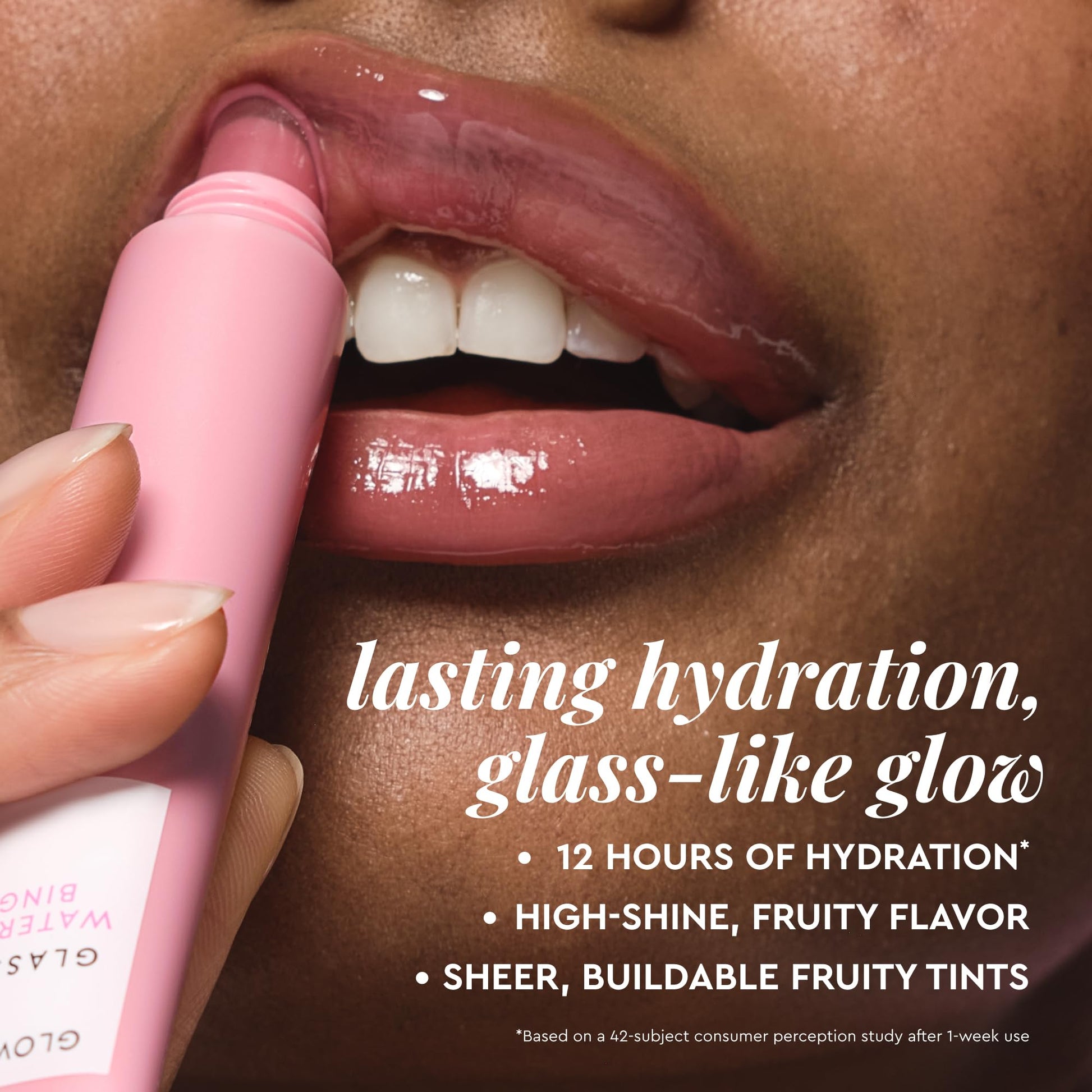 Glow Recipe Glass Balm Lip Treatment - 12Hr Hydrating Lip Balm & Moisturizer with Hyaluronic Acid to Smooth, Plump & Protect from Dryness - Sheer Soft Pink Tint, Watermelon Bingsoo (15 ml) - dailyvitalstore