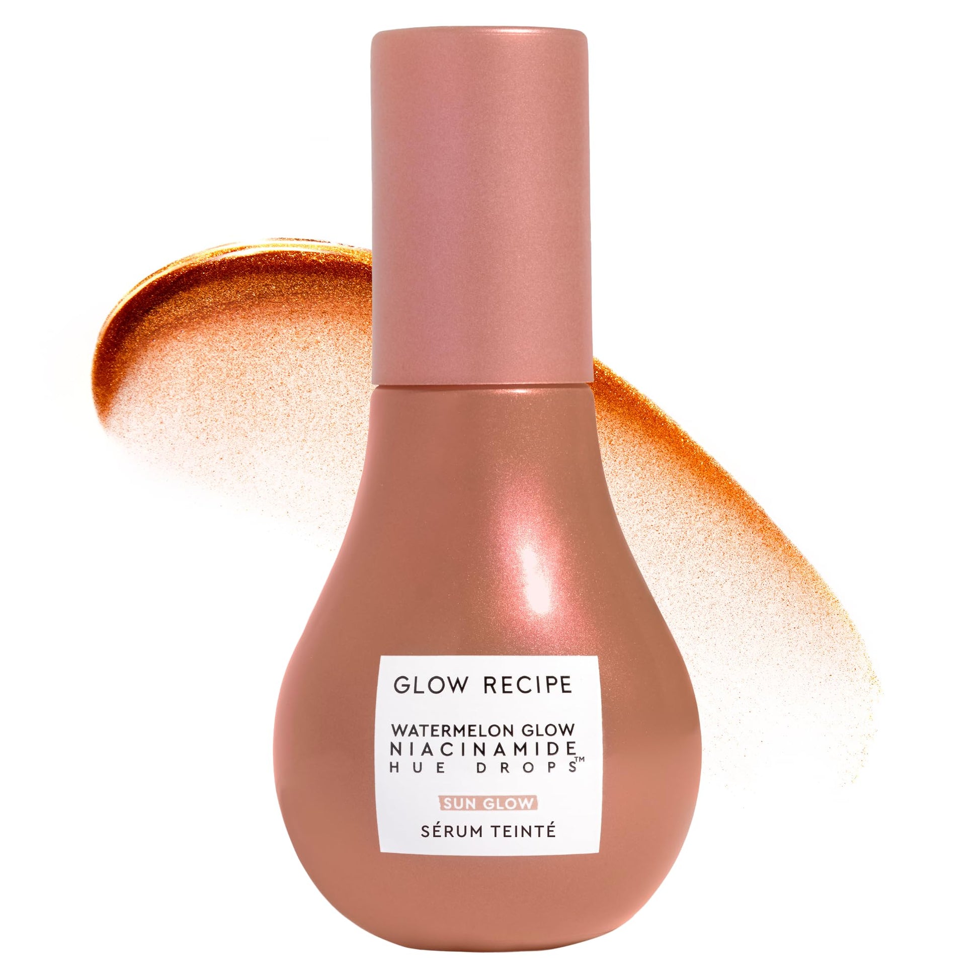 Glow Recipe Hue Drops Bronzing Drops, Tinted Face Serum, Glow Primer + Liquid Highlighter, Niacinamide + Hyaluronic Acid, Radiant Warm Glow, Sunglow (40ml) - dailyvitalstore