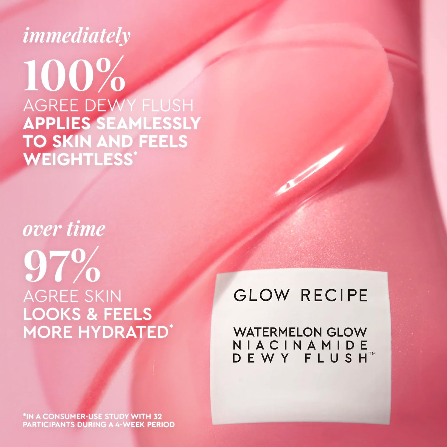 Glow Recipe Niacinamide Dewy Flush Tinted Liquid Blush Serum - Glowy Blush for Cheeks to Smooth, Hydrate & Brighten - Liquid Korean Makeup with Buildable Soft Pink Tint - Watermelon Flush (0.4 oz) - dailyvitalstore