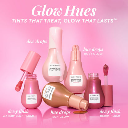 Glow Recipe Niacinamide Dewy Flush Tinted Liquid Blush Serum - Glowy Blush for Cheeks to Smooth, Hydrate & Brighten - Liquid Korean Makeup with Buildable Soft Pink Tint - Watermelon Flush (0.4 oz) - dailyvitalstore
