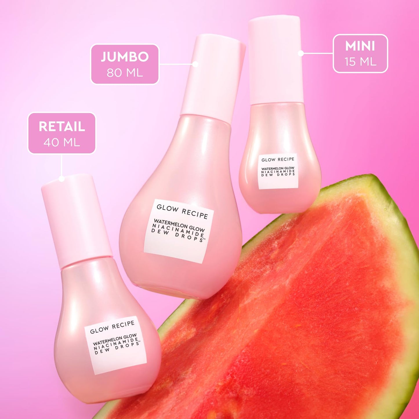 Glow Recipe Watermelon Niacinamide Dew Drops - Brightening, Plumping Hydrating Face Serum, Makeup Primer + Liquid Highlighter with Hyaluronic Acid - dailyvitalstore