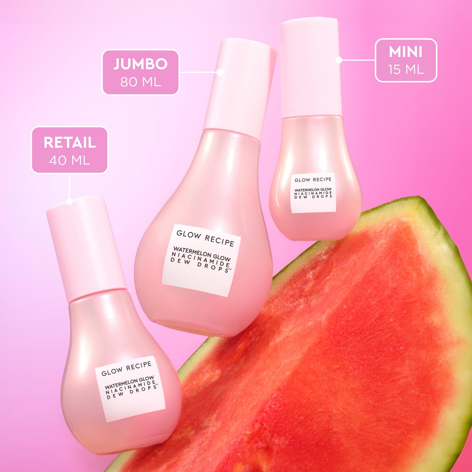Glow Recipe Watermelon Niacinamide Dew Drops - Brightening, Plumping Hydrating Face Serum, Makeup Primer + Liquid Highlighter with Hyaluronic Acid - dailyvitalstore