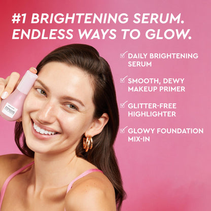 Glow Recipe Watermelon Niacinamide Dew Drops - Brightening, Plumping Hydrating Face Serum, Makeup Primer + Liquid Highlighter with Hyaluronic Acid - dailyvitalstore