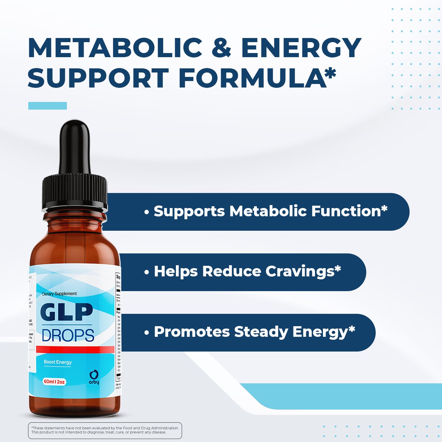GLP Drops – 100% Natural Herbal Supplement with Maca, Grape Seed, Green Tea & More – Made in USA, Non-GMO, Easy-to-Take Liquid Formula – 60mL (2oz), 30 Servings, 1 Month Supply - dailyvitalstore