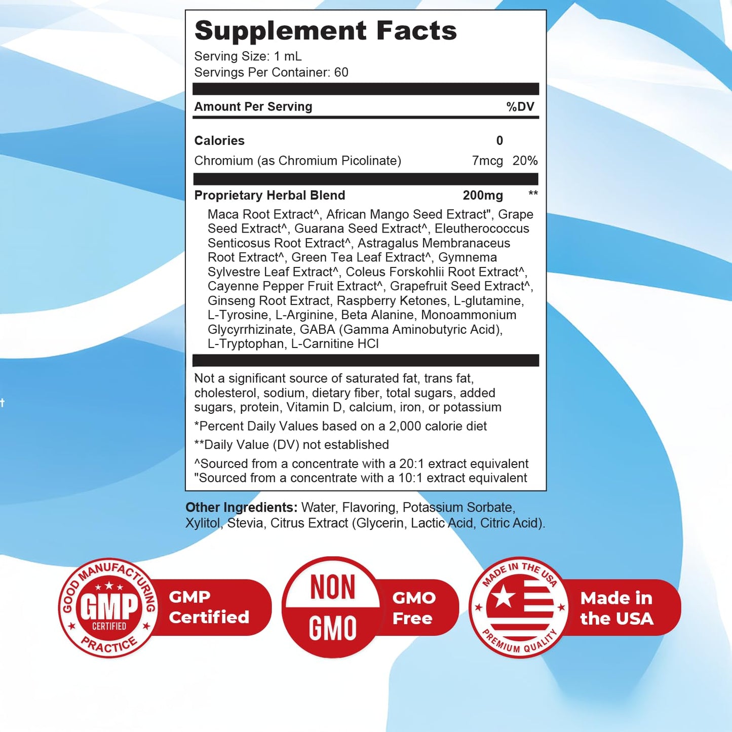 GLP Drops – 100% Natural Herbal Supplement with Maca, Grape Seed, Green Tea & More – Made in USA, Non-GMO, Easy-to-Take Liquid Formula – 60mL (2oz), 30 Servings, 1 Month Supply - dailyvitalstore